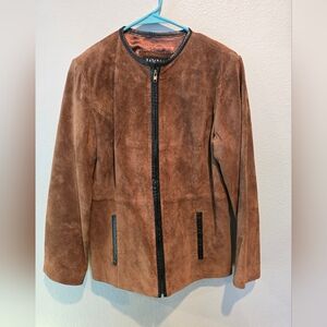 Leather zip up Jacket Small